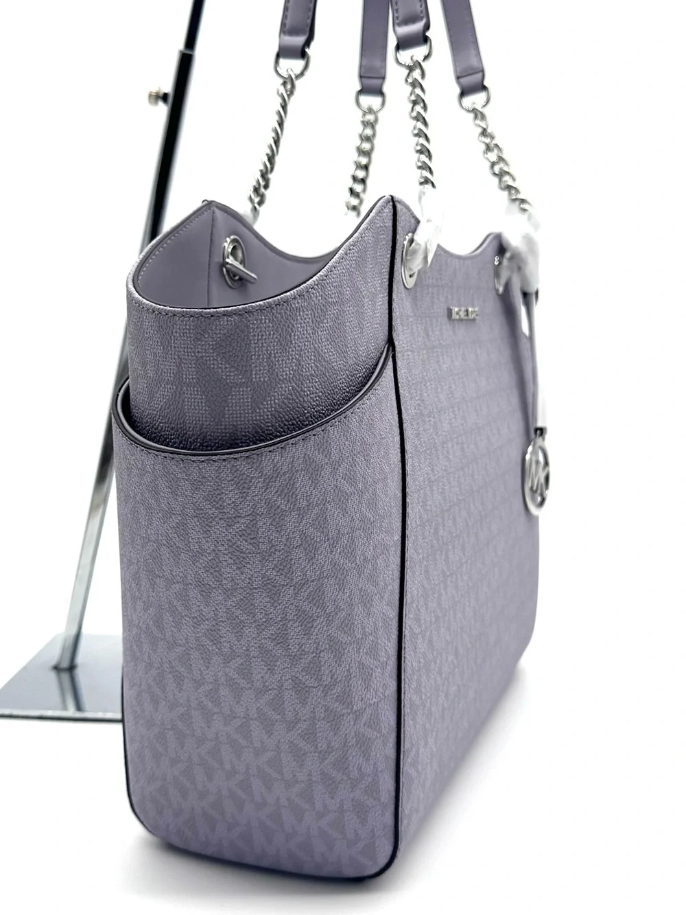 Michael Kors Jet Set Large Signature Logo Shoulder Bag - Lilac